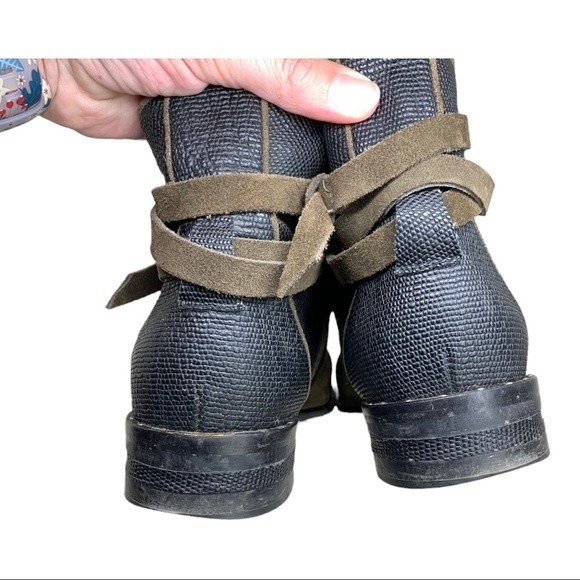 Freda Salvador Dream Wrap Brown Suede Booties Boots 8.5 - Picture 7 of 10